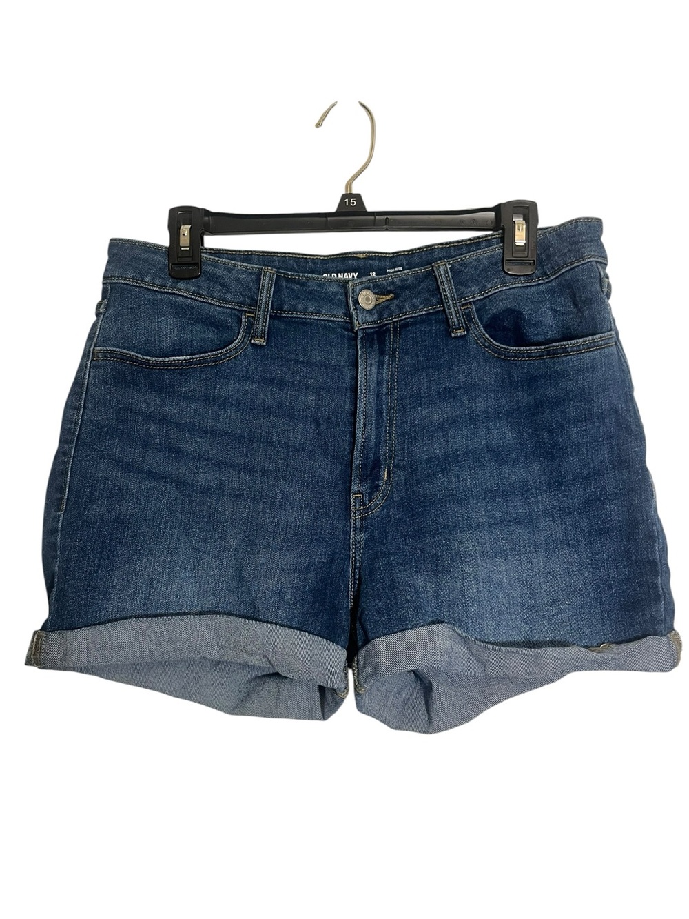 Old Navy Medium Blue Denim Roll-Cuff Women's Shorts
